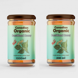 BassWood Organic Honey 500ml/1000ml