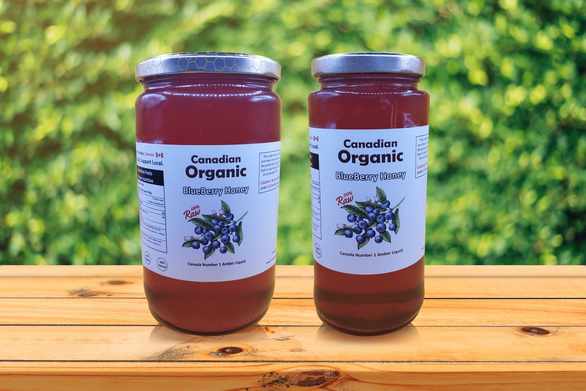 Raw BlueBerry Organic Honey 500ml/1000ml